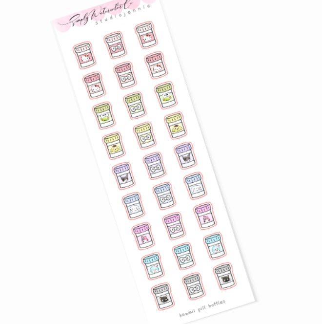 Kawaii Pill Bottles | Mini Deco
