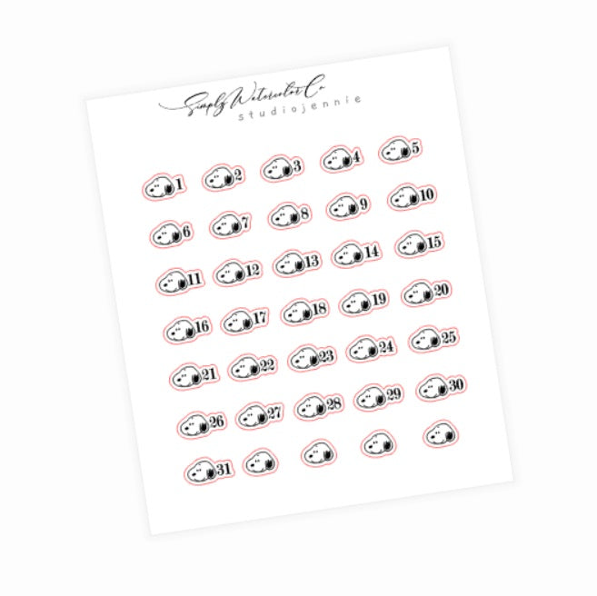 Snoop | Date Stickers