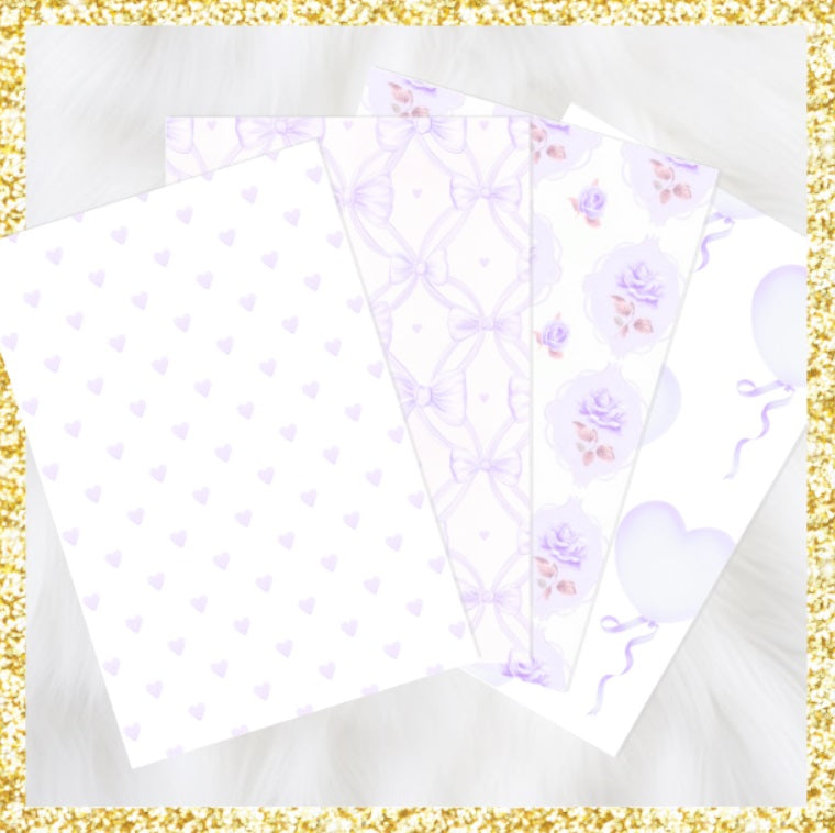 Purple Girlie | Scrapbook Papers