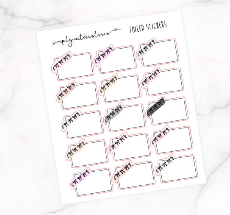 FOIL Mini Bow Washi Boxes