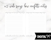 A5 Wide Rings PRINTABLE // Bow Confetti Notes