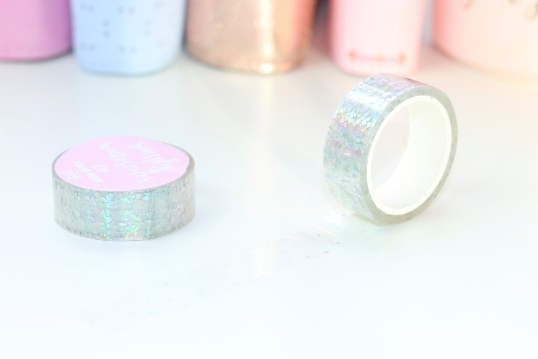 CLEAR Sprinkle (Gold, RG, Holo) // 15mm Washi Tape