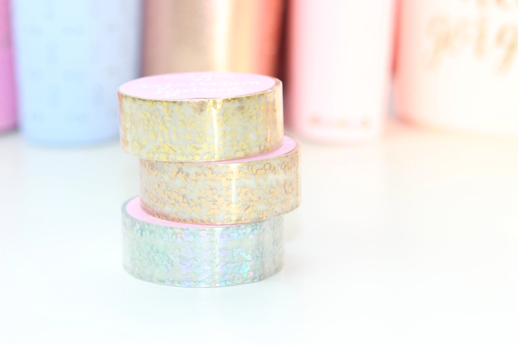 CLEAR Sprinkle (Gold, RG, Holo) // 15mm Washi Tape