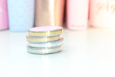 CLEAR Dainty Bow Scallop (Gold, Rg, Silver, Holo) // 6mm Washi Tape