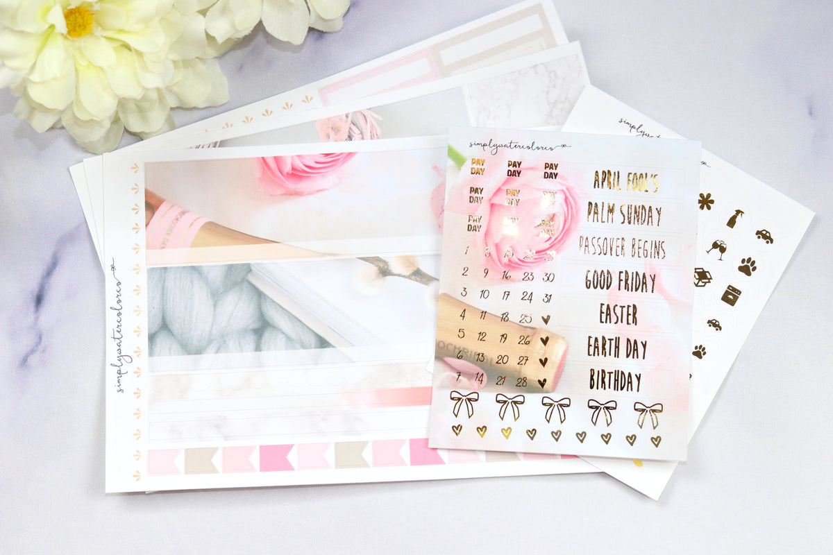FOIL April Monthly Spread (Gold Foil)