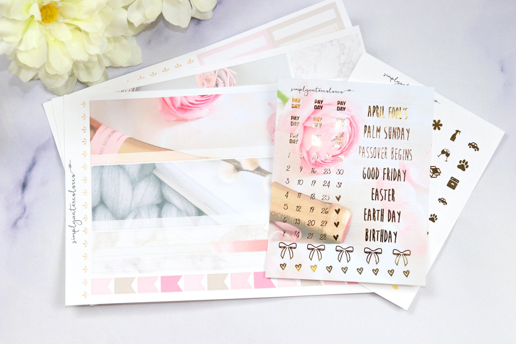 FOIL April Monthly Spread (Gold Foil)
