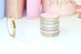 CLEAR Vertical Bows/Hearts 6mm Washi Tape