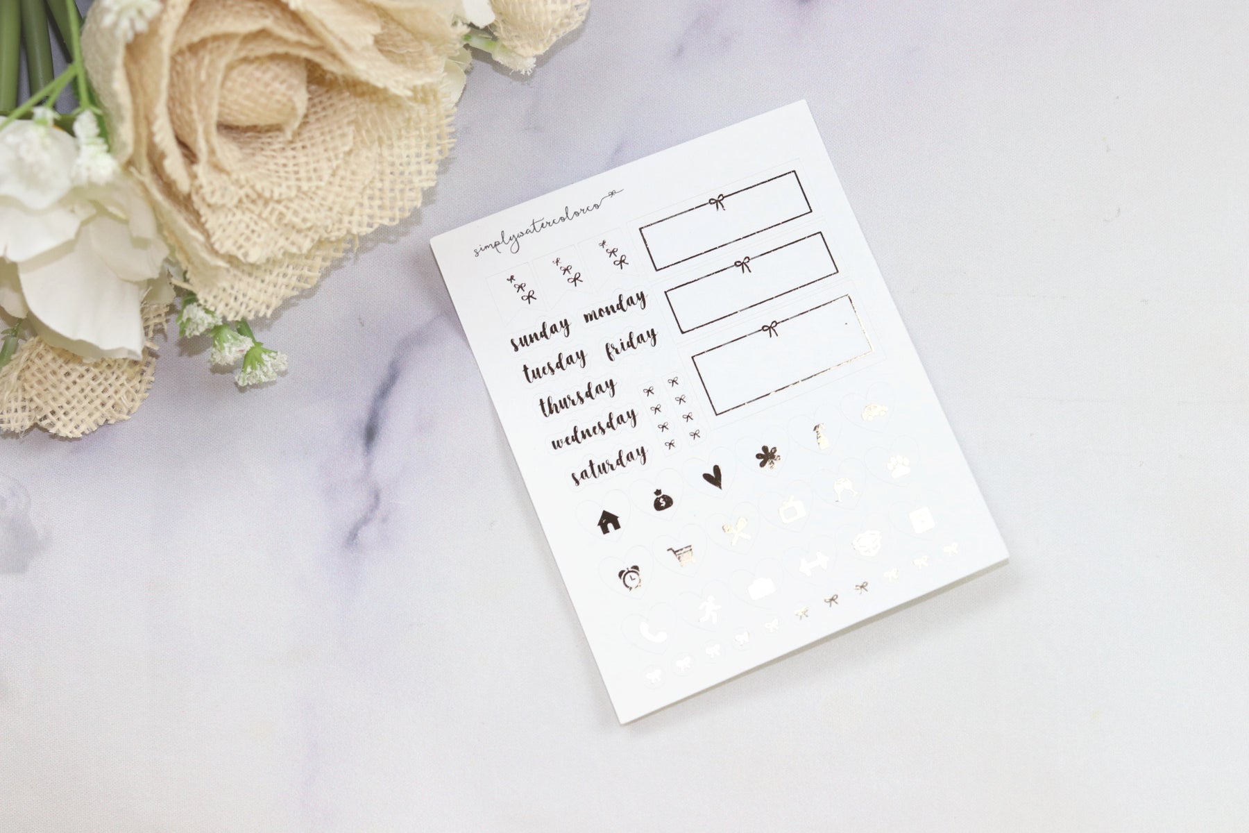 FOIL August Monthly Spread (Gold Foil)