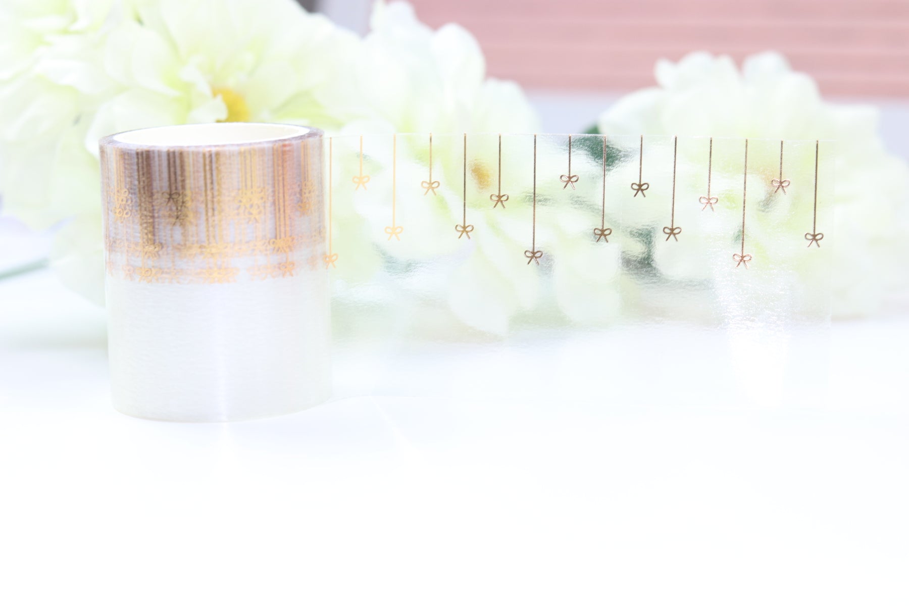 CLEAR Bow Drops Washi Tape // FB Overlay 1.9in Perforated