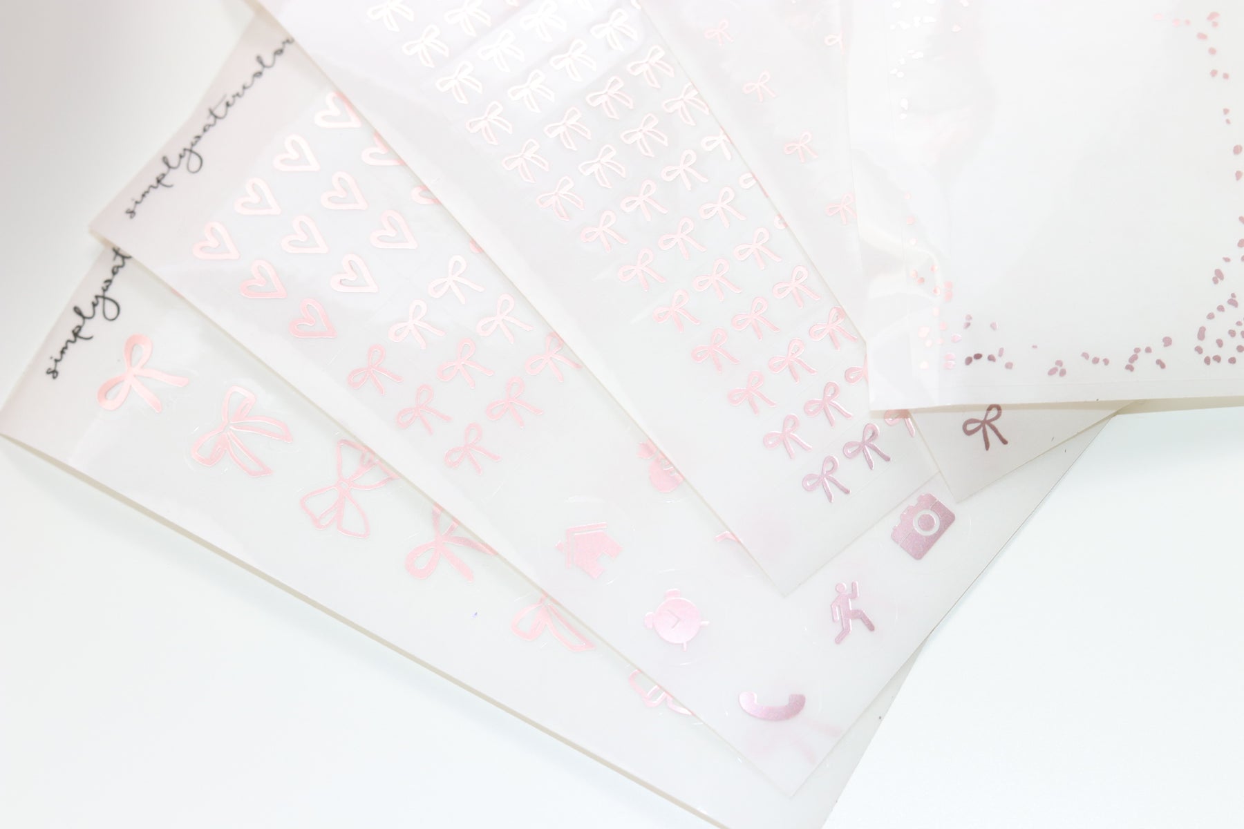 FOIL Light Rose Foiled Stickers