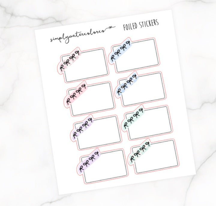 FOIL Bow Washi Boxes // Pastel Luxe Colorway