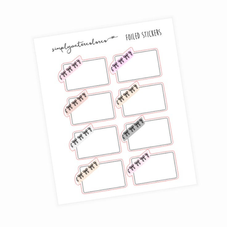 FOIL Bow Washi Quarter Box