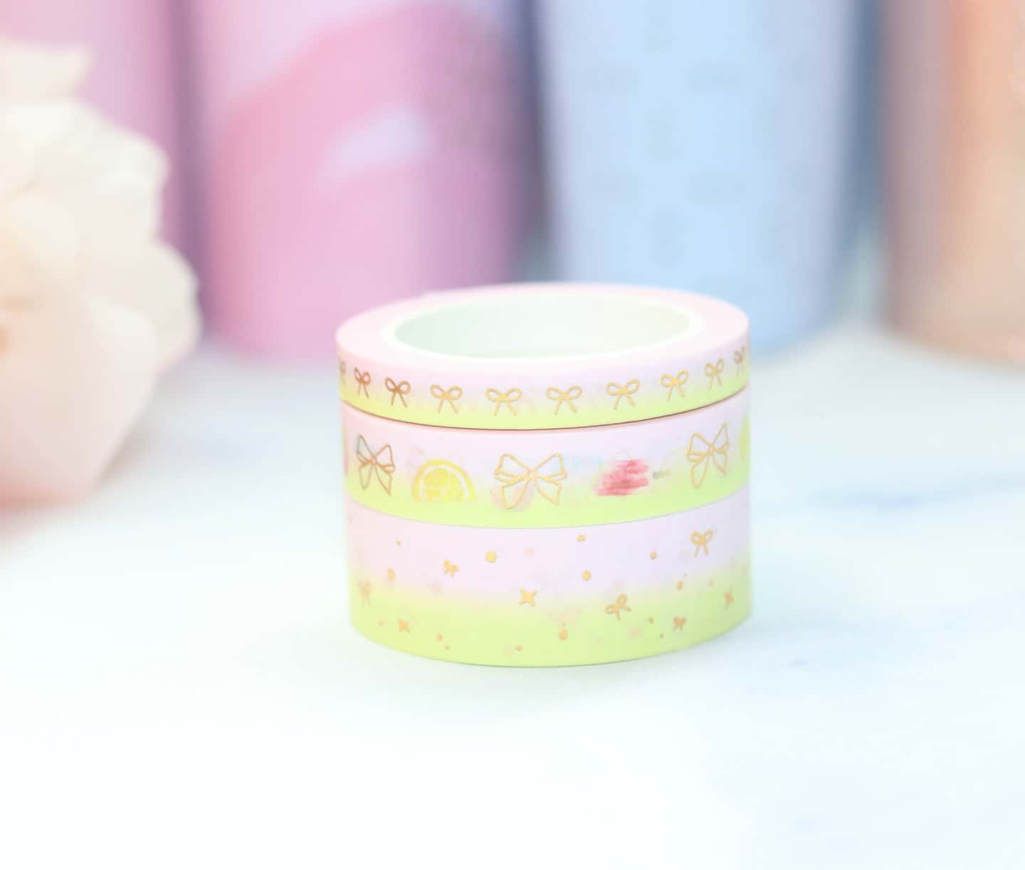 Pink Lemonade Washi // Gold Foil