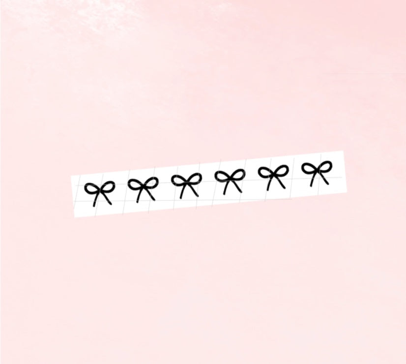 CLEAR BOW WASHI TAPE // HEADER OVERLAY 6MM PERFORATED