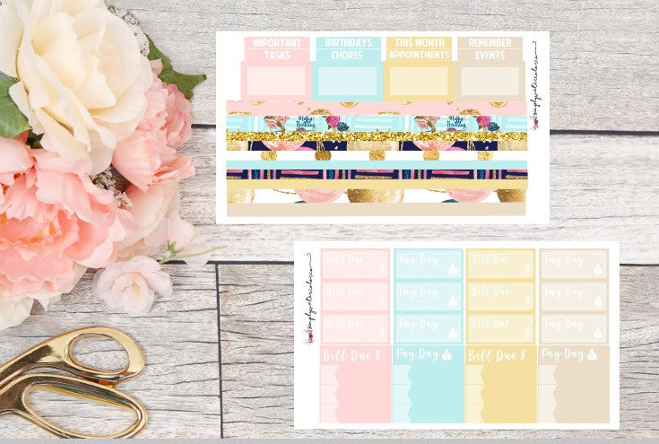 FOIL Birthday Monthly Spread (Gold Foil)