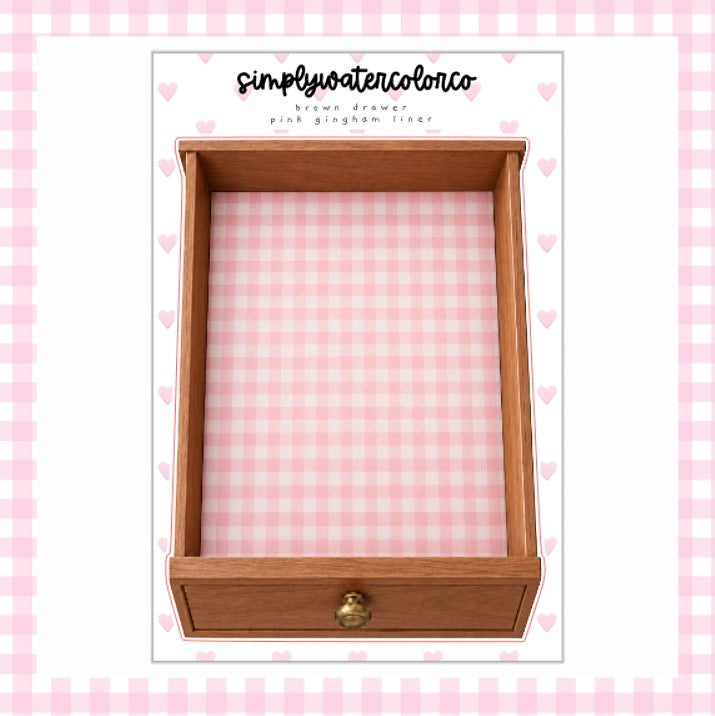 Drawers (Pink Gingham Liner) | Junk Deco