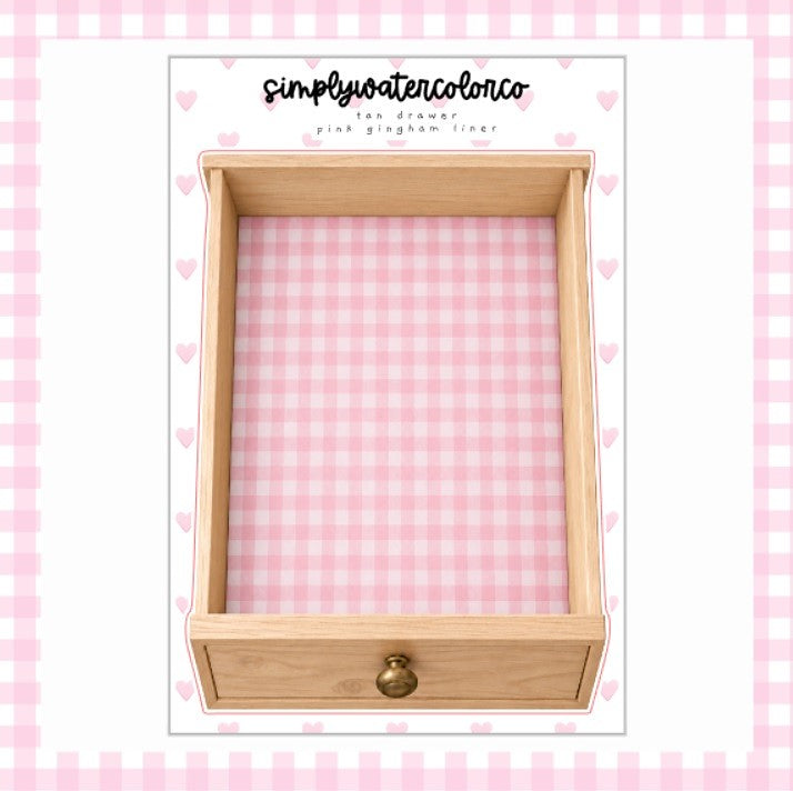 Drawers (Pink Gingham Liner) | Junk Deco