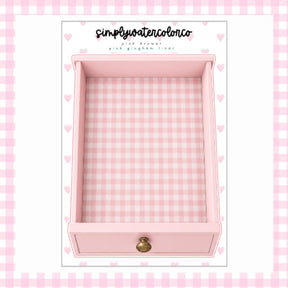Drawers (Pink Gingham Liner) | Junk Deco