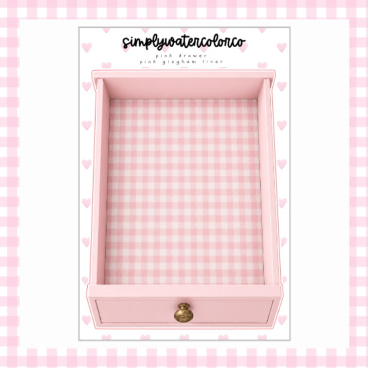Drawers (Pink Gingham Liner) | Junk Deco