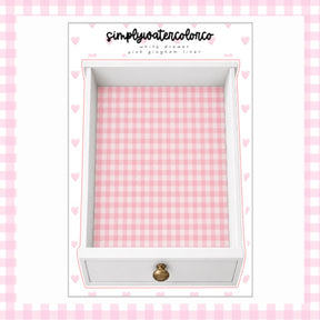 Drawers (Pink Gingham Liner) | Junk Deco