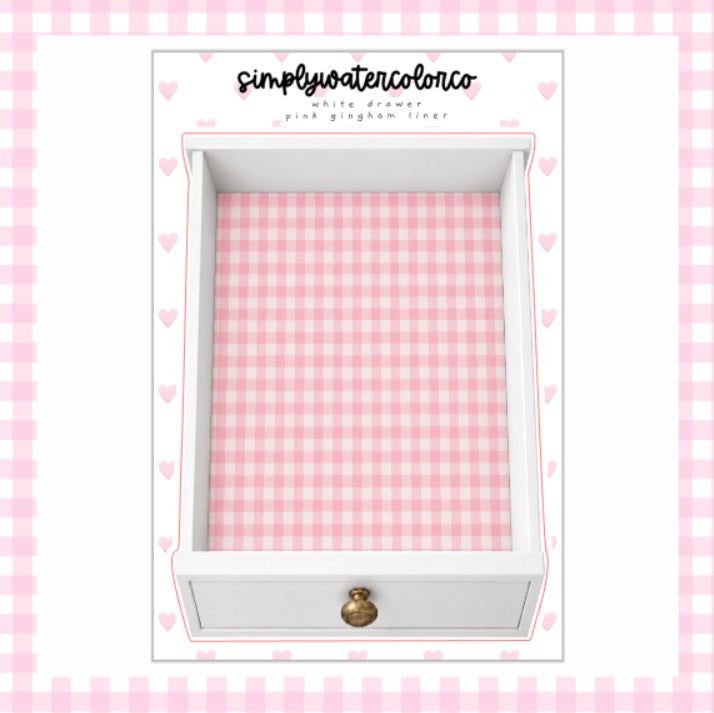 Drawers (Pink Gingham Liner) | Junk Deco