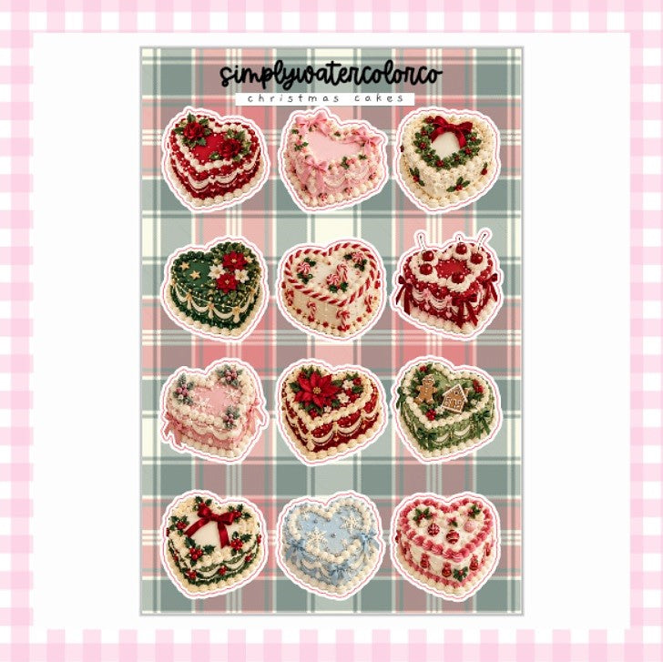 Christmas Heart Cakes | Junk Deco