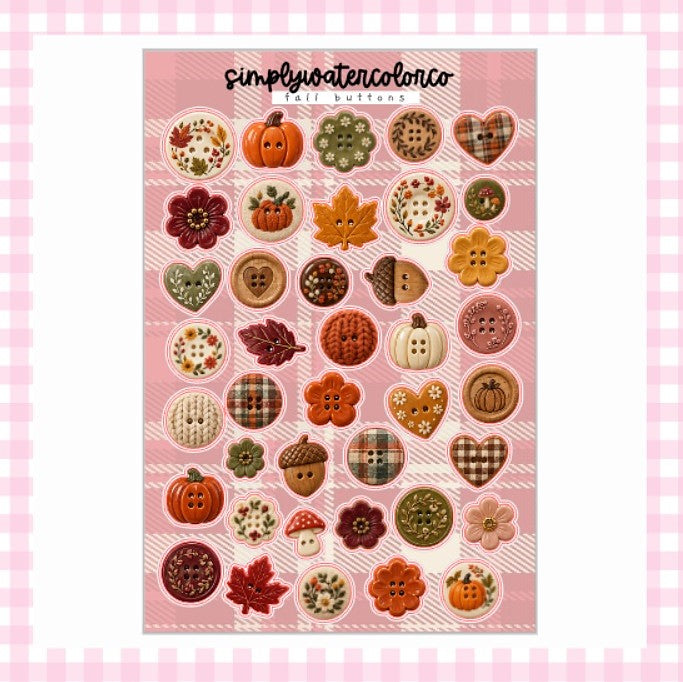 Fall Buttons | Junk Deco