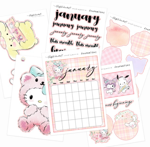 January | BUJO Monthly Kit