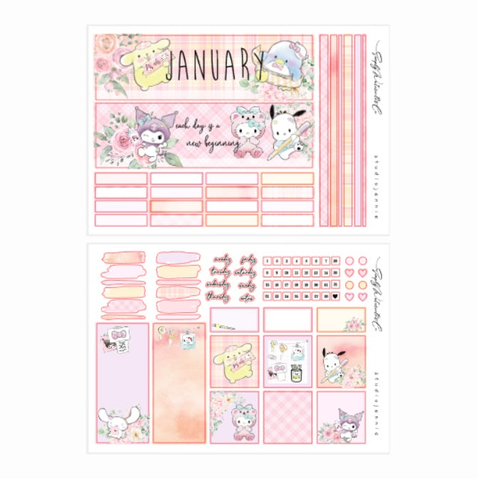 January (Planner World) | A5 Monthly Kit