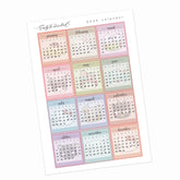 Kawaii Hobo Colors | Hobo 2025 Calendar