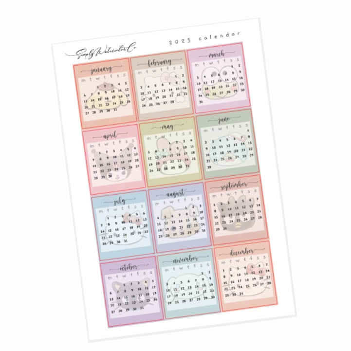 Hobonichi 2025 Calendar | (Kawaii Hobo Colors)