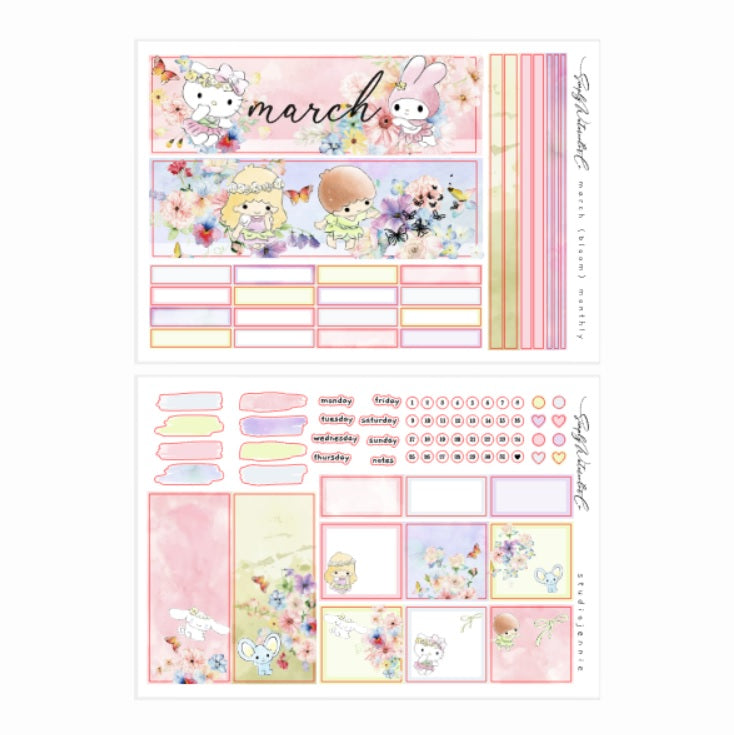 March (Bloom) | A5 Monthly Kit