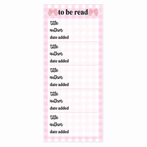 TBR (Pink Gingham) | Skinny Notepad