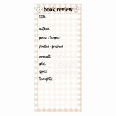 Book Review (Brown Gingham) | Skinny Notepad