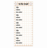 TBR (Brown Gingham) | Skinny Notepad