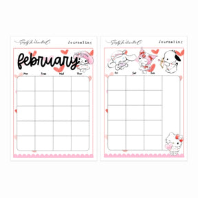 February (Cupid) | BUJO Monthly Kit