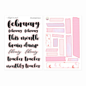 February (Cupid) | BUJO Monthly Kit