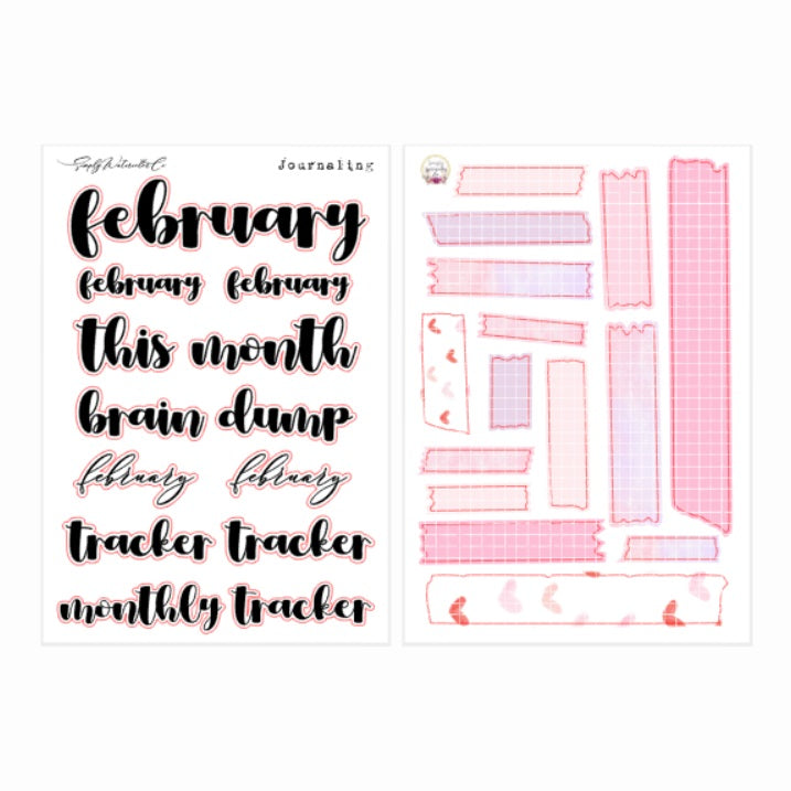 February (Cupid) | BUJO Monthly Kit