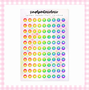 Letter Beads - Full Rainbow | Junk Deco