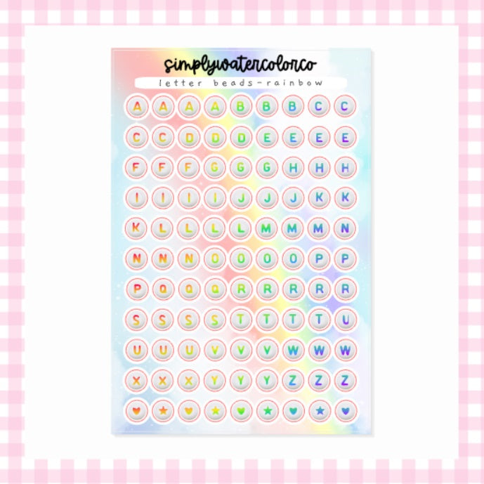 Letter Beads - Rainbow | Junk Deco