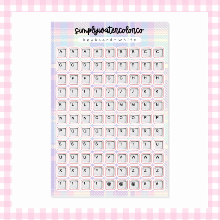 Keyboard- White Alphabet | Junk Deco
