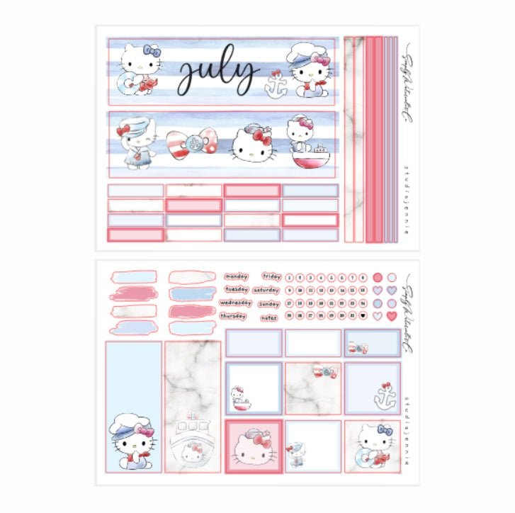 July (Nautical) | A5 Monthly Kit