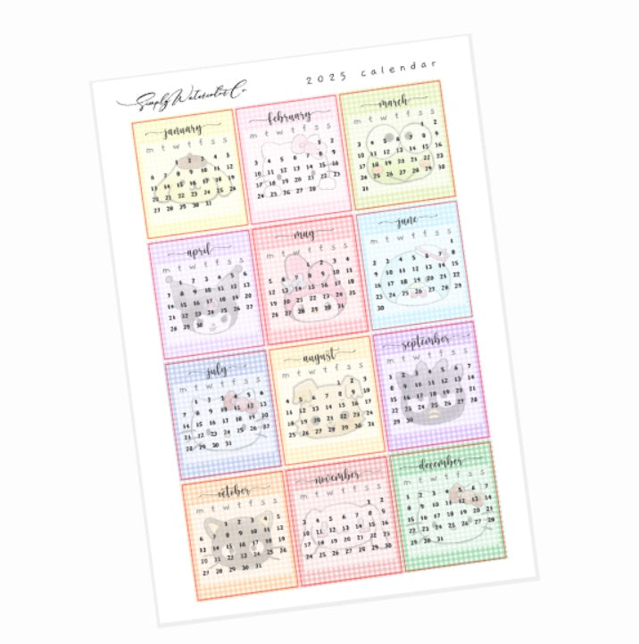 Gingham | Hobo 2025 Calendar