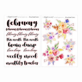 February (Hello Love) | BUJO Monthly Kit