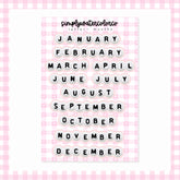 Letter- Months | Junk Deco