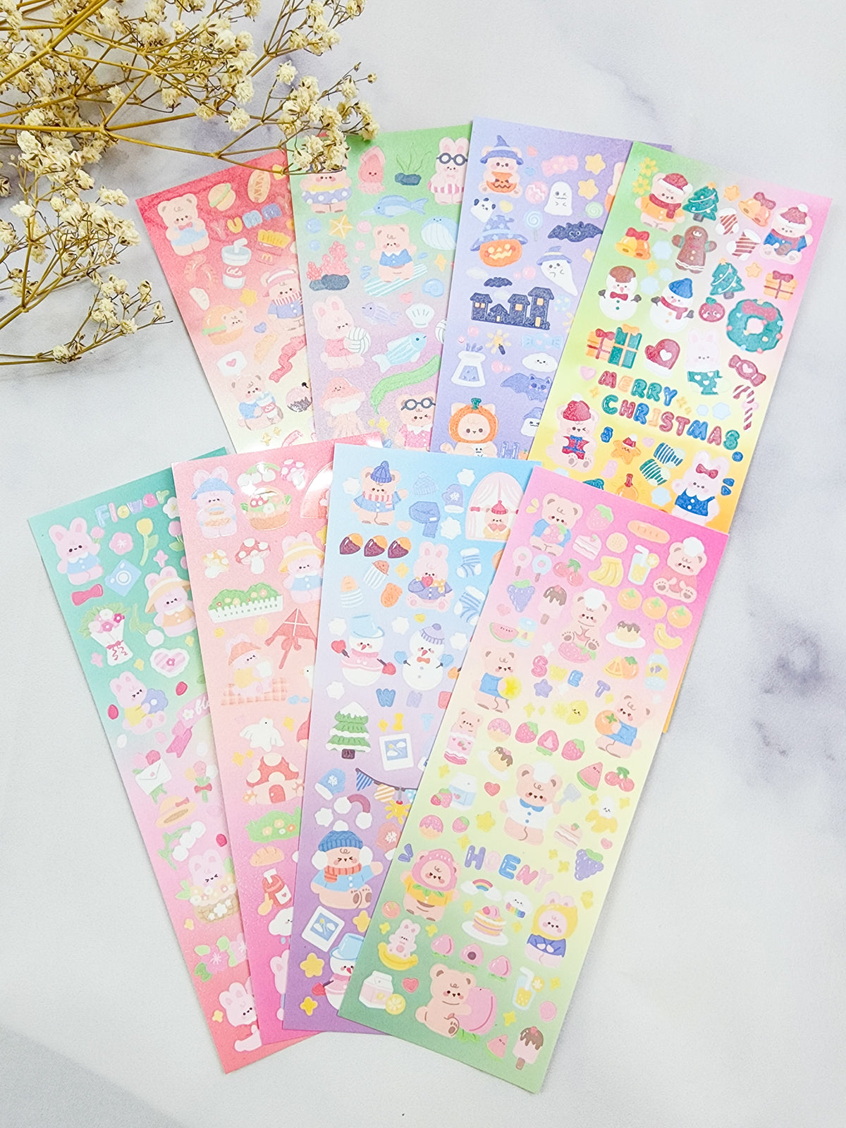 Cute Character Holiday Stickers