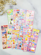 Cute Character Checkered Stickers