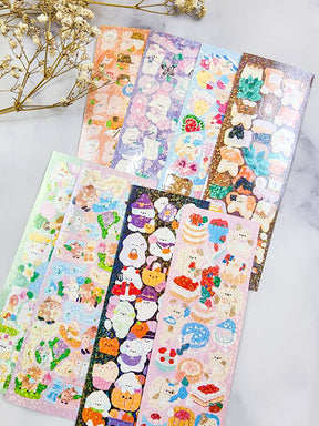 Cute Character Milk Cat Stickers