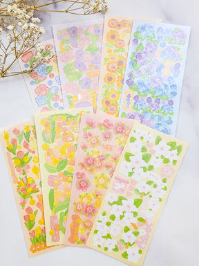 Apricot Floral Stickers