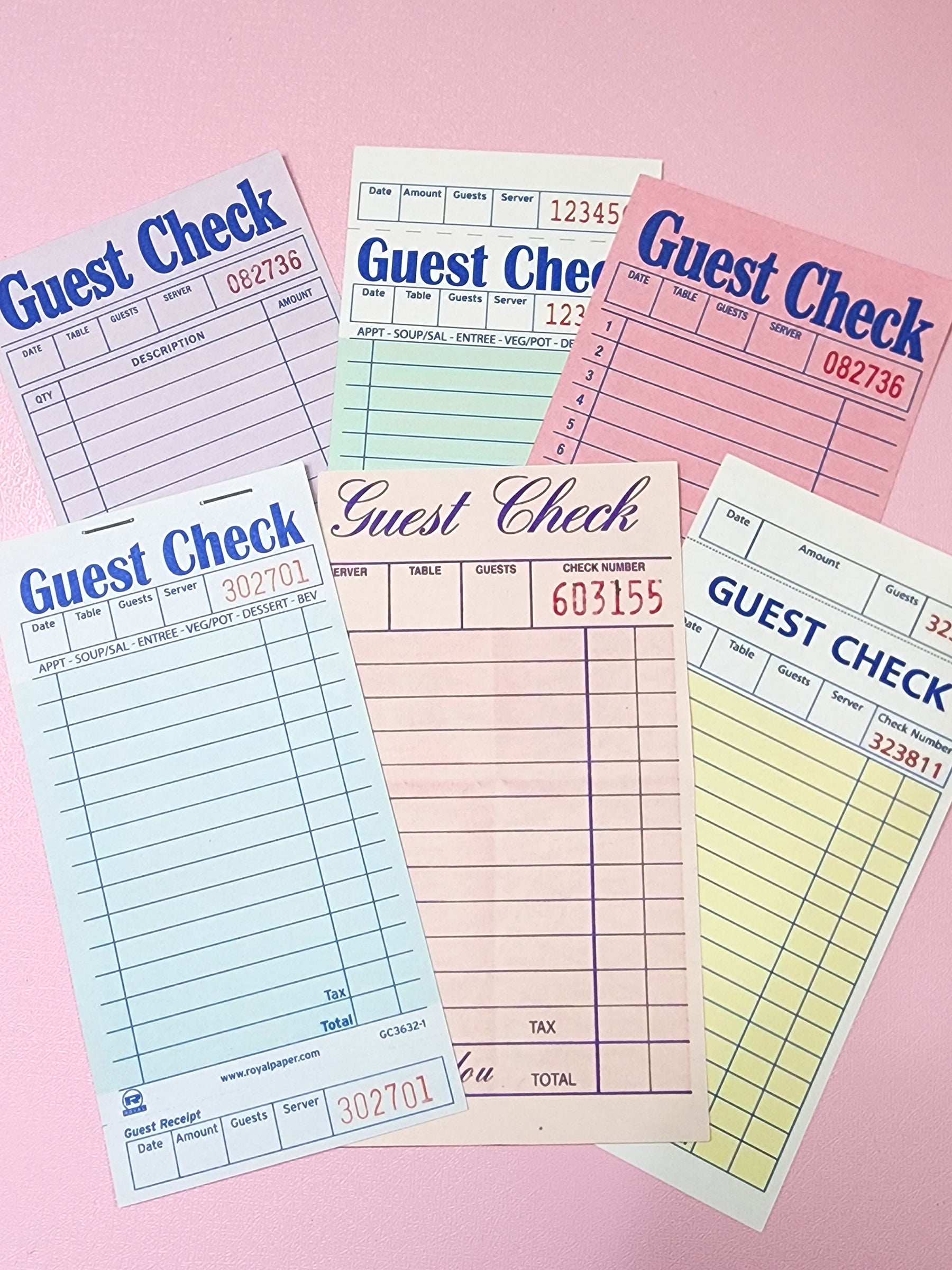 Guest Check | Junk Deco